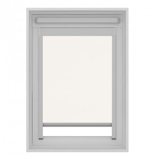 Tropisch Score Hoogland Dakraam rolgordijn lichtdoorlatend wit structuur GGL 304 - ilumio  raamdecoratie