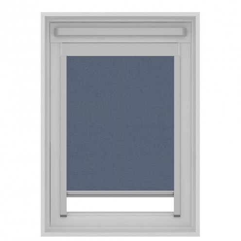 Eerste soep stel je voor Dakraam rolgordijn lichtdoorlatend jeans blauw GGL 304 - ilumio  raamdecoratie
